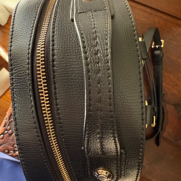 Henri Bendel Black Saffiano Leather Backpack - Picture 6 of 8